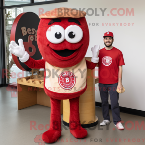 Red Bagels maskot kostume...