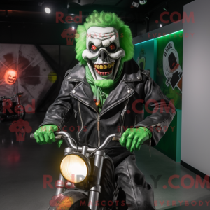 Green Evil Clown maskot...