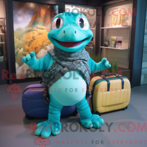 Turquoise Anaconda mascot...
