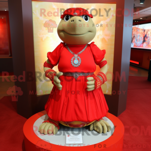 Red Turtle-maskotdraktfigur...