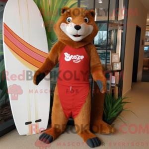 Red Mongoose mascot costume...