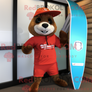Red Mongoose mascot costume...
