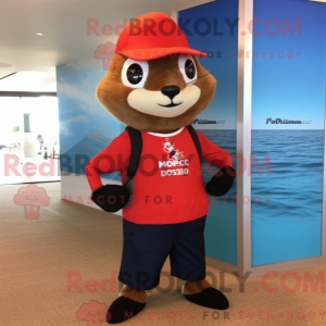Red Mongoose mascot costume...