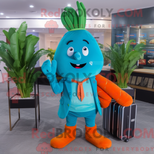Turkis gulrotmaskotkostyme...