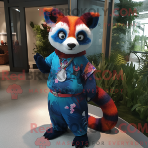 Máscara de Panda azul com...