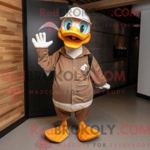 Brun gås maskot kostume...