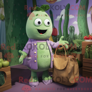 Lavendel agurk maskot drakt...