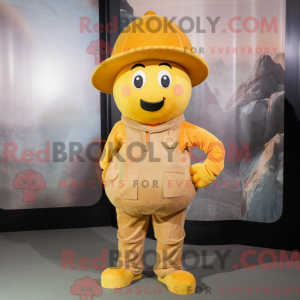 Gold Pumpkin mascot costume...