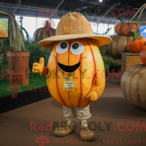 Gold Pumpkin mascot costume...