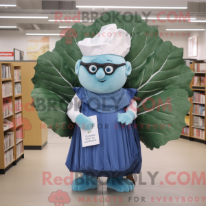 Blue Cabbage Leaf maskot...