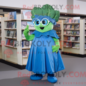 Blue Cabbage Leaf maskot...