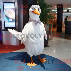 Cream Seagull maskot drakt...