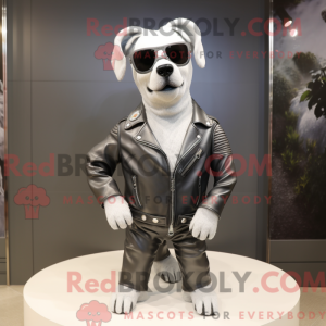 Silver Dog-mascottekostuum...