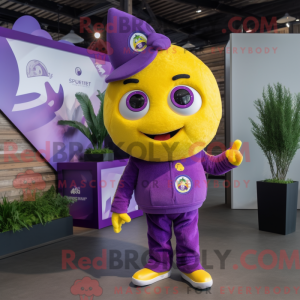 Lilla citron maskot kostume...