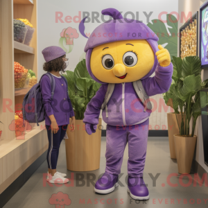 Lilla citron maskot kostume...