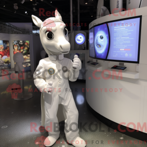 White Mare mascottekostuum...
