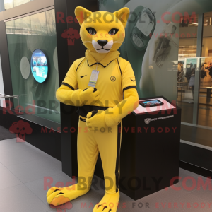 Lemon Yellow Puma mascot...