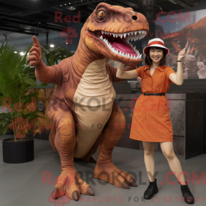Rust Tyrannosaurus mascot...