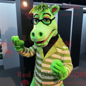 Lime Green Quagga mascot...