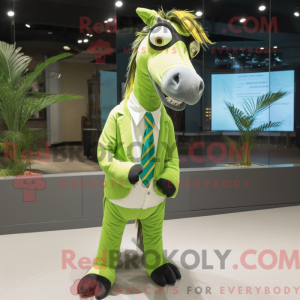 Lime Green Quagga mascot...