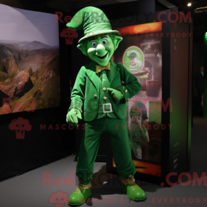 Green Leprechaun mascot...