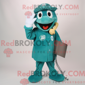 Teal Phone Maskottchen...