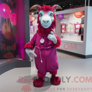 Magenta geit maskot drakt...