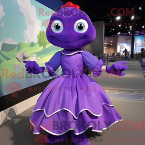 Lilla Turtle maskot kostume...