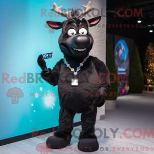 Black Reindeer mascot...