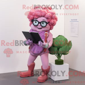 Rosa blomkålmaskotkostyme...