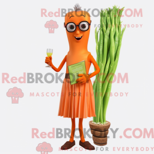 Máscara de aspargos laranja...