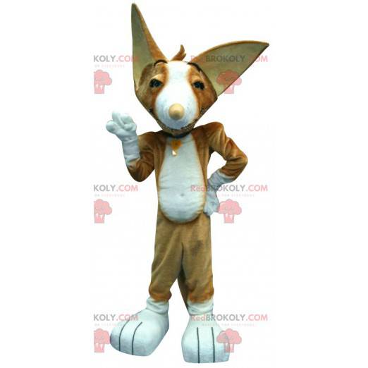 Mascote gato marrom com orelhas pontudas - Redbrokoly.com