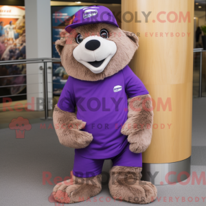Lilla Marmot maskot kostume...