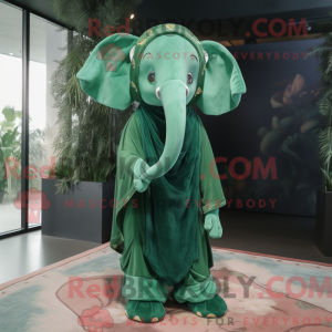 Máscara de elefante verde...