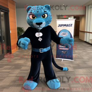Blå Jaguar maskot drakt...