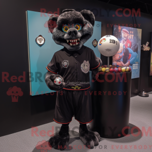 Sort Undead maskot kostume...