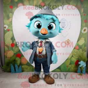 Teal Arrow Of Love maskot...