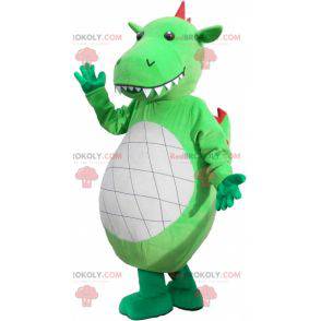 Giant and impressive green dinosaur mascot - Redbrokoly.com