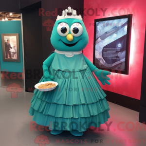 Teal Lasagna Maskottchen...