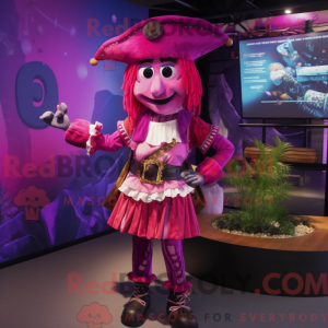Magenta Pirate maskot...