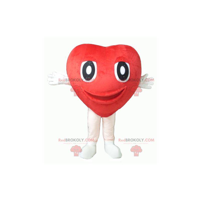 Mascotte de cœur rouge géant et mignon - Redbrokoly.com