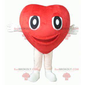 Mascotte de cœur rouge géant et mignon - Redbrokoly.com