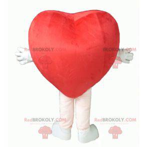 Mascote gigante e fofo com coração vermelho - Redbrokoly.com