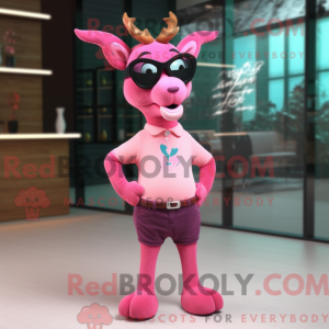 Máscara de cervo rosa com...