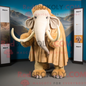 Beige Mammoth mascot...