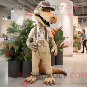 Tan Spinosaurus maskot...