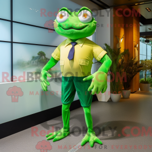 Lime Green Crab mascot...