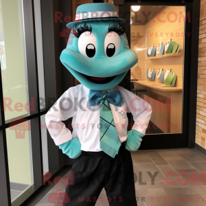 Teal Lasagna Maskottchen...