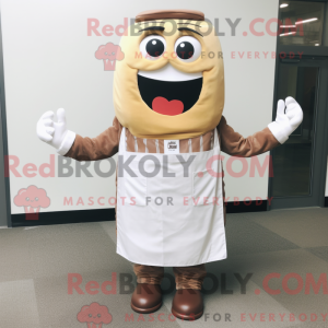 Tan Bbq Ribs maskot kostume...