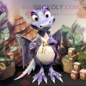 Lavendel Dimorphodon maskot...